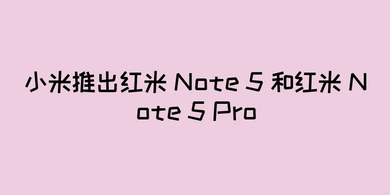 小米推出红米 Note 5 和红米 Note 5 Pro