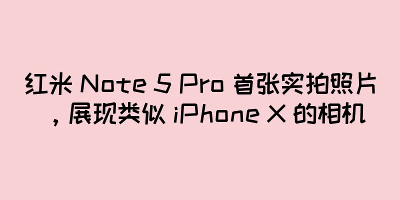 红米 Note 5 Pro 首张实拍照片，展现类似 iPhone X 的相机