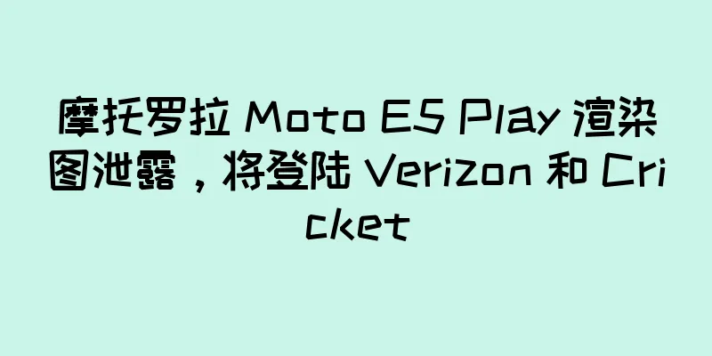 摩托罗拉 Moto E5 Play 渲染图泄露，将登陆 Verizon 和 Cricket