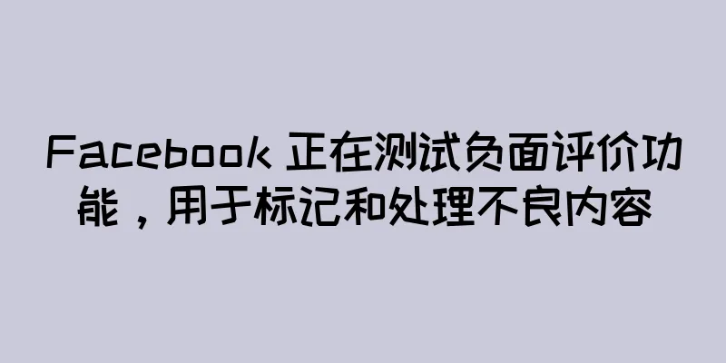 Facebook 正在测试负面评价功能，用于标记和处理不良内容