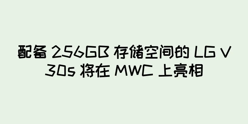 配备 256GB 存储空间的 LG V30s 将在 MWC 上亮相