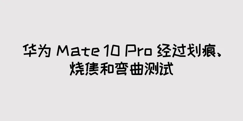 华为 Mate 10 Pro 经过划痕、烧焦和弯曲测试