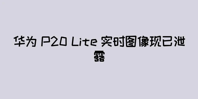 华为 P20 Lite 实时图像现已泄露