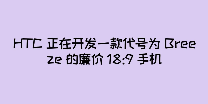 HTC 正在开发一款代号为 Breeze 的廉价 18:9 手机