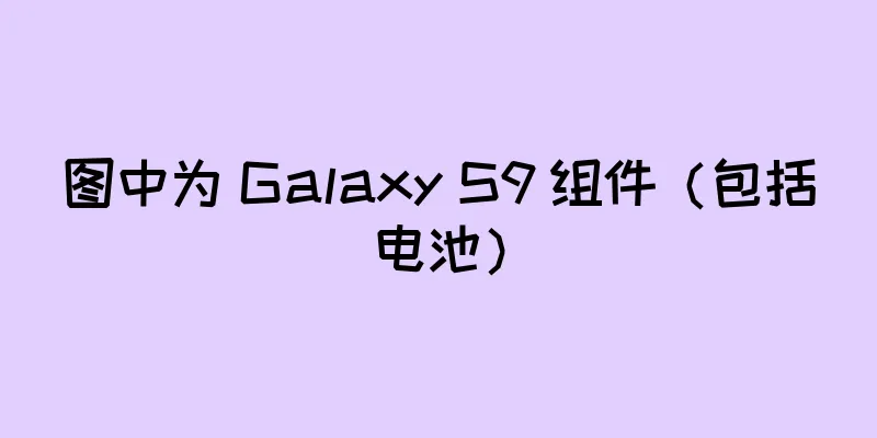 图中为 Galaxy S9 组件（包括电池）