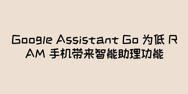 Google Assistant Go 为低 RAM 手机带来智能助理功能
