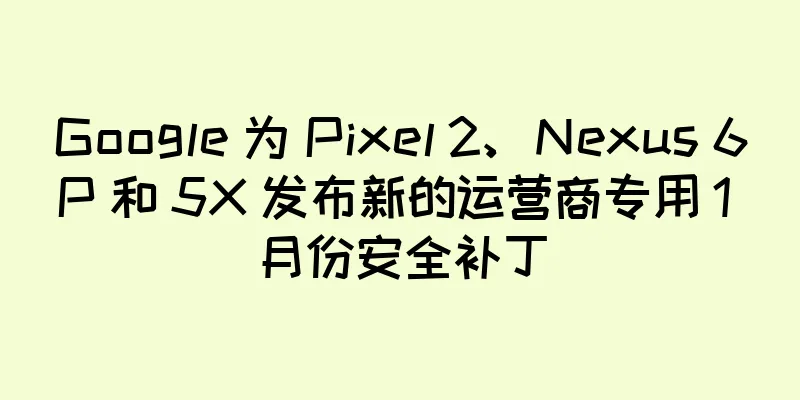 Google 为 Pixel 2、Nexus 6P 和 5X 发布新的运营商专用 1 月份安全补丁