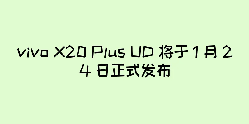 vivo X20 Plus UD 将于 1 月 24 日正式发布