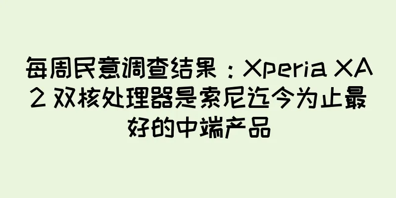 每周民意调查结果：Xperia XA2 双核处理器是索尼迄今为止最好的中端产品