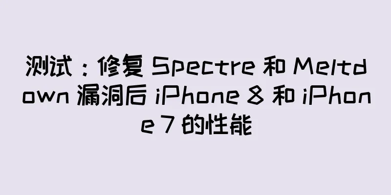 测试：修复 Spectre 和 Meltdown 漏洞后 iPhone 8 和 iPhone 7 的性能