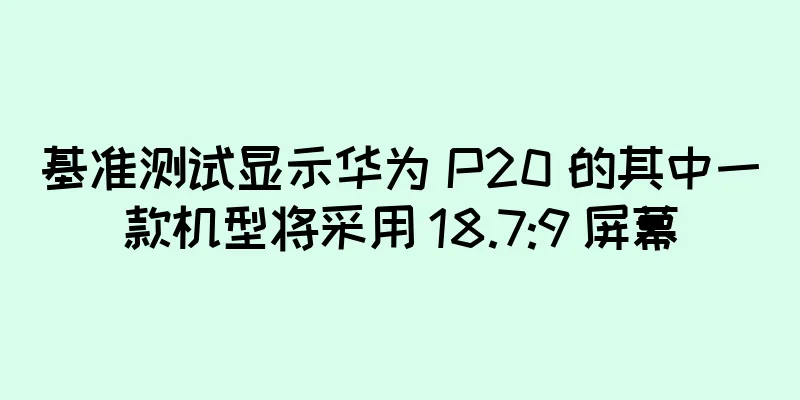 基准测试显示华为 P20 的其中一款机型将采用 18.7:9 屏幕
