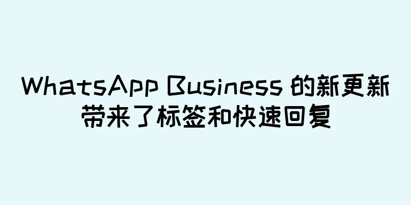 WhatsApp Business 的新更新带来了标签和快速回复