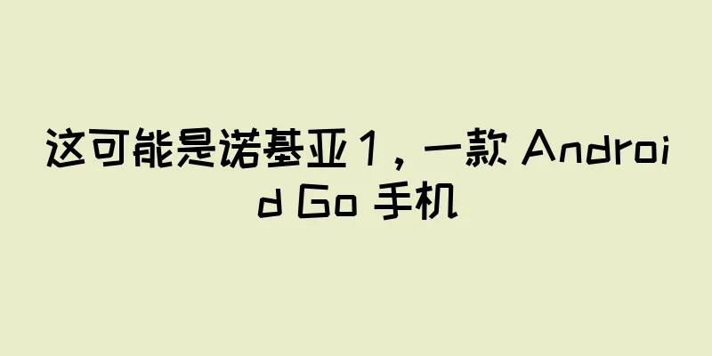这可能是诺基亚 1，一款 Android Go 手机