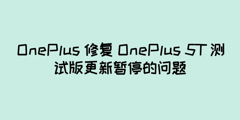 OnePlus 修复 OnePlus 5T 测试版更新暂停的问题