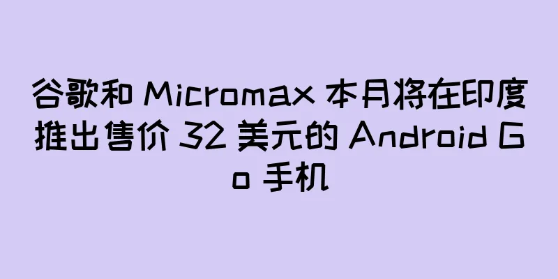 谷歌和 Micromax 本月将在印度推出售价 32 美元的 Android Go 手机