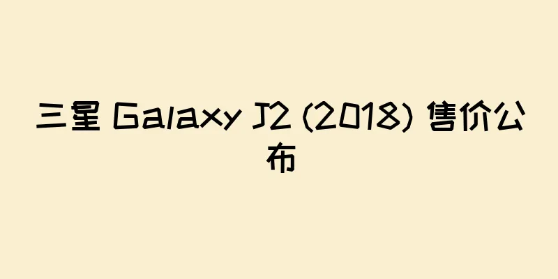 三星 Galaxy J2 (2018) 售价公布