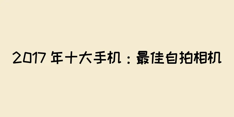 2017 年十大手机：最佳自拍相机