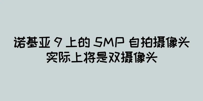 诺基亚 9 上的 5MP 自拍摄像头实际上将是双摄像头