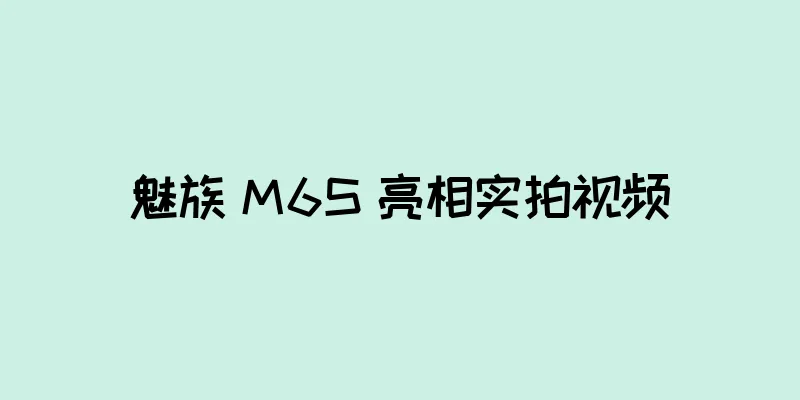 魅族 M6S 亮相实拍视频