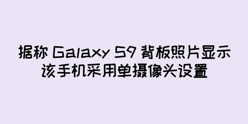 据称 Galaxy S9 背板照片显示该手机采用单摄像头设置