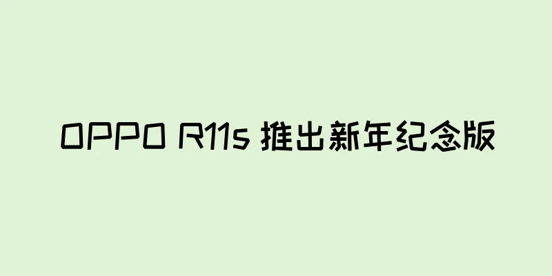 OPPO R11s 推出新年纪念版