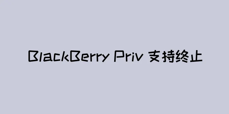 BlackBerry Priv 支持终止