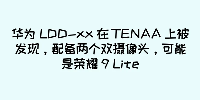 华为 LDD-xx 在 TENAA 上被发现，配备两个双摄像头，可能是荣耀 9 Lite