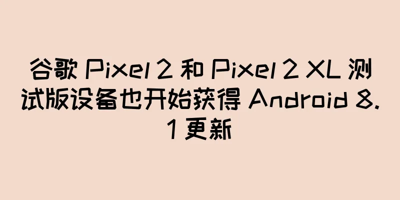 谷歌 Pixel 2 和 Pixel 2 XL 测试版设备也开始获得 Android 8.1 更新