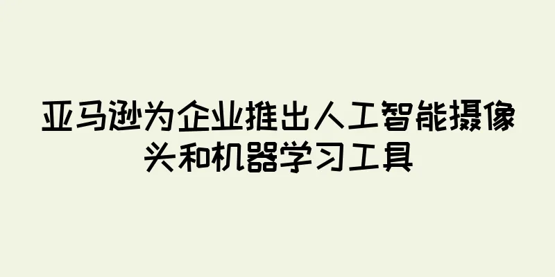 亚马逊为企业推出人工智能摄像头和机器学习工具