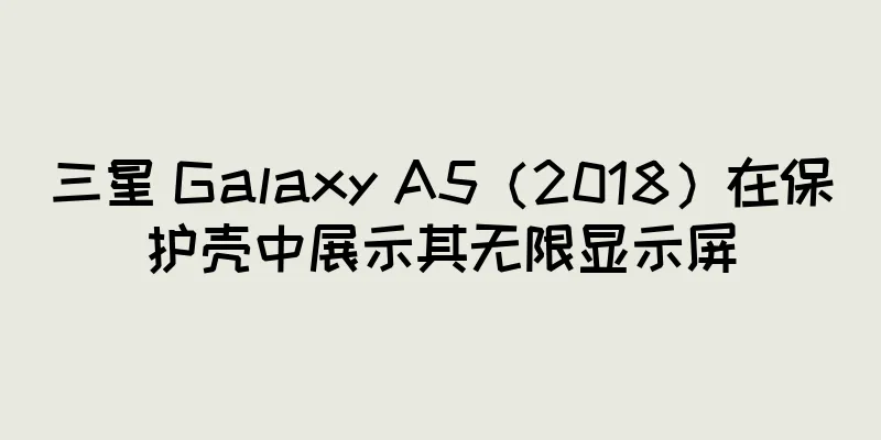 三星 Galaxy A5（2018）在保护壳中展示其无限显示屏