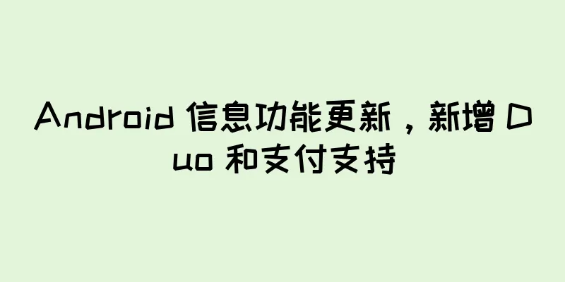 Android 信息功能更新，新增 Duo 和支付支持