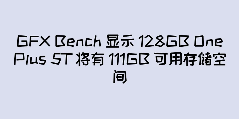 GFX Bench 显示 128GB OnePlus 5T 将有 111GB 可用存储空间