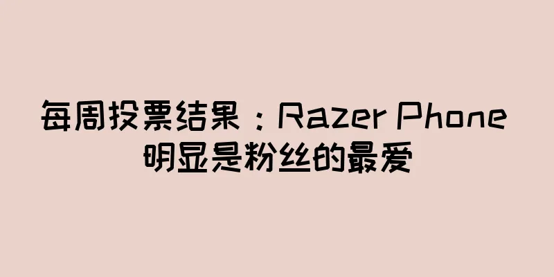 每周投票结果：Razer Phone 明显是粉丝的最爱