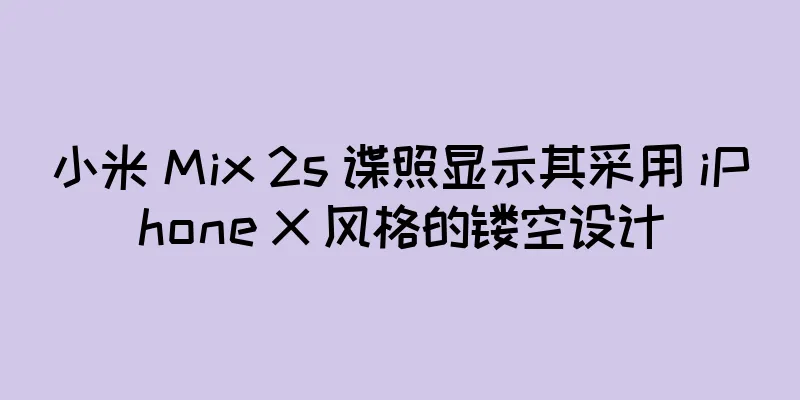 小米 Mix 2s 谍照显示其采用 iPhone X 风格的镂空设计