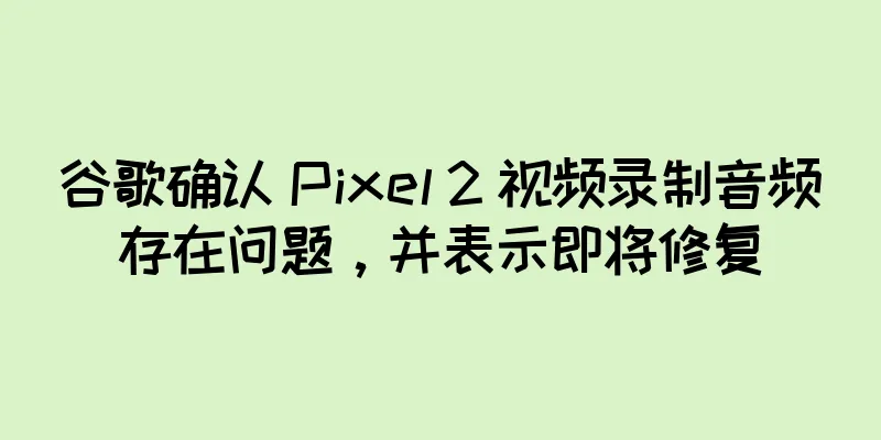 谷歌确认 Pixel 2 视频录制音频存在问题，并表示即将修复