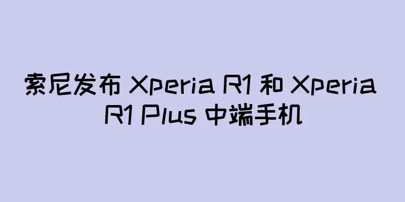 索尼发布 Xperia R1 和 Xperia R1 Plus 中端手机
