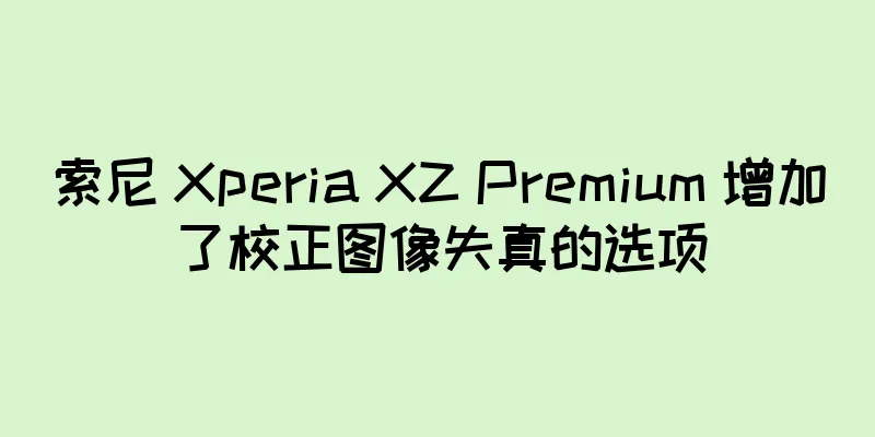 索尼 Xperia XZ Premium 增加了校正图像失真的选项