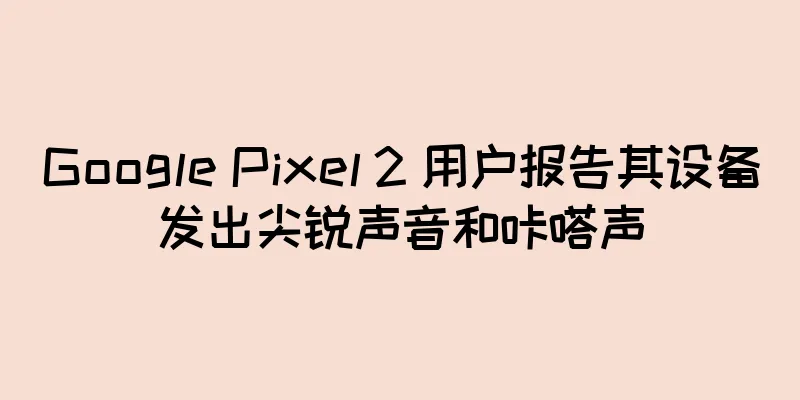 Google Pixel 2 用户报告其设备发出尖锐声音和咔嗒声