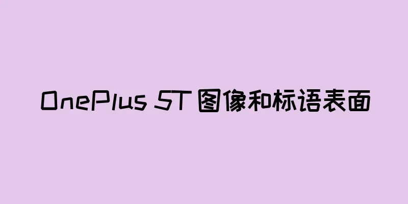 OnePlus 5T 图像和标语表面