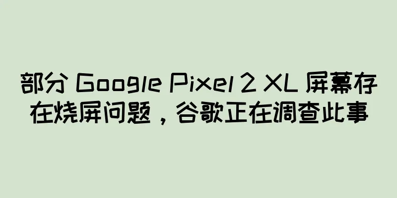 部分 Google Pixel 2 XL 屏幕存在烧屏问题，谷歌正在调查此事