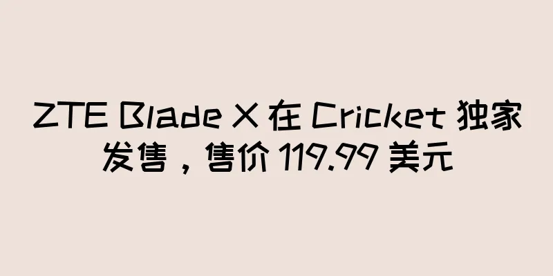 ZTE Blade X 在 Cricket 独家发售，售价 119.99 美元