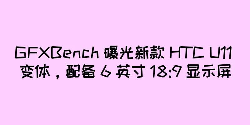 GFXBench 曝光新款 HTC U11 变体，配备 6 英寸 18:9 显示屏