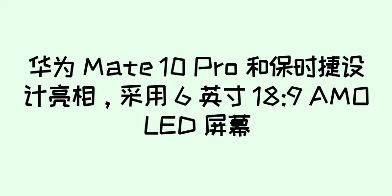 华为 Mate 10 Pro 和保时捷设计亮相，采用 6 英寸 18:9 AMOLED 屏幕