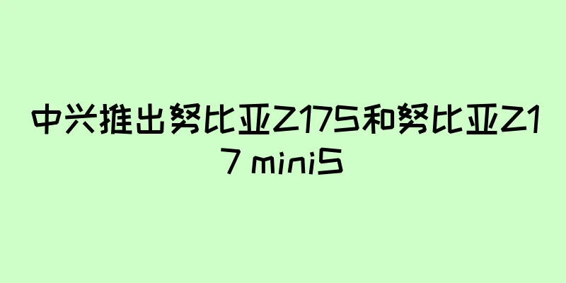 中兴推出努比亚Z17S和努比亚Z17 miniS