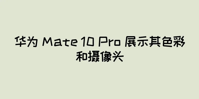 华为 Mate 10 Pro 展示其色彩和摄像头