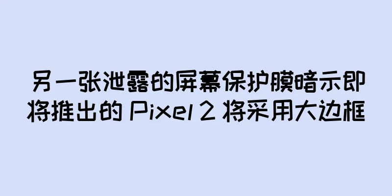 另一张泄露的屏幕保护膜暗示即将推出的 Pixel 2 将采用大边框