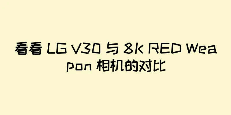看看 LG V30 与 8K RED Weapon 相机的对比