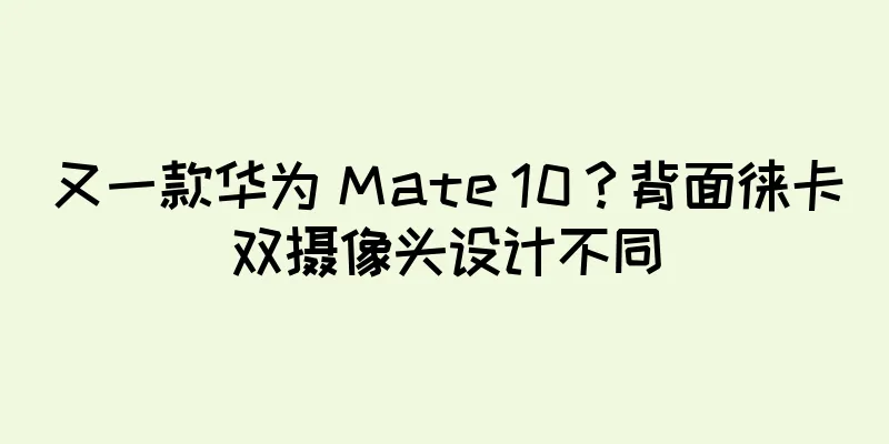 又一款华为 Mate 10？背面徕卡双摄像头设计不同