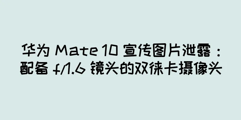 华为 Mate 10 宣传图片泄露：配备 f/1.6 镜头的双徕卡摄像头