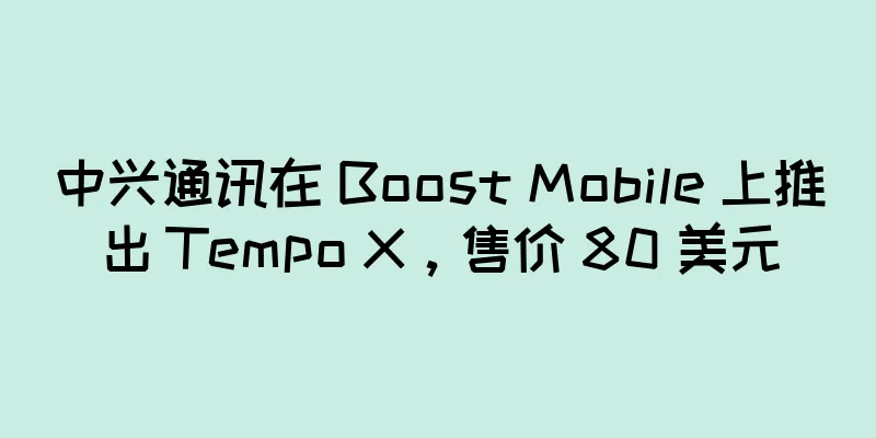 中兴通讯在 Boost Mobile 上推出 Tempo X，售价 80 美元